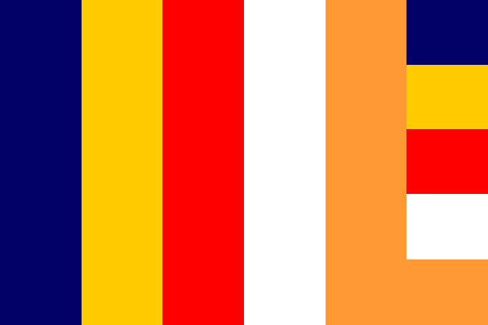 Die vietnamesische buddhistische Flagge