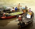 Schwimmender markt a can tho vietnam