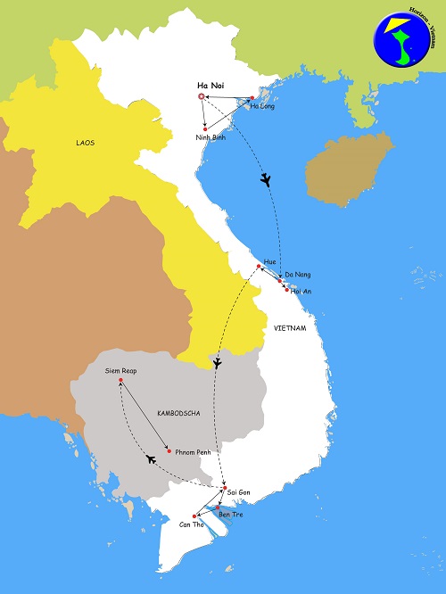 Vietnam Kambodcha reisen 18 tage