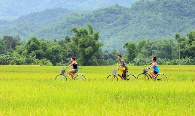 Fahrradfahren in Mai-Chau