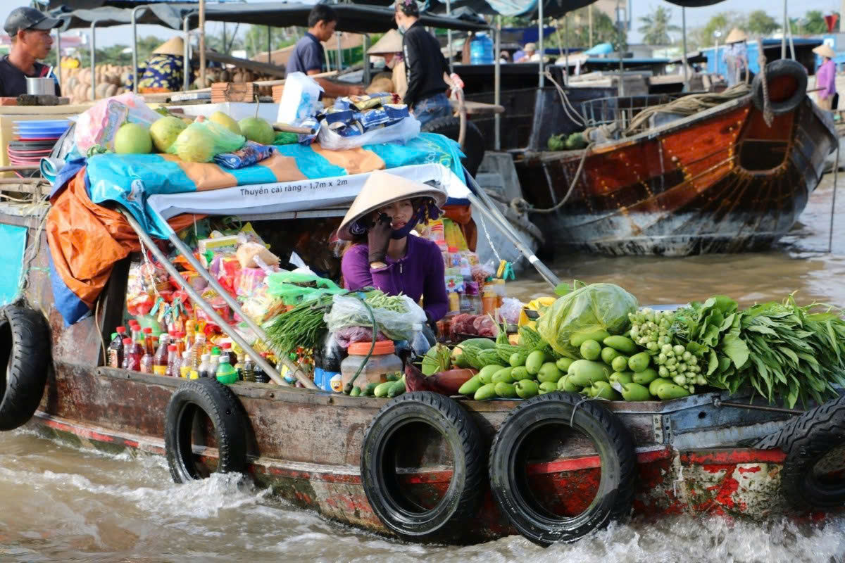 Schwimmender Markt von Cai Rang