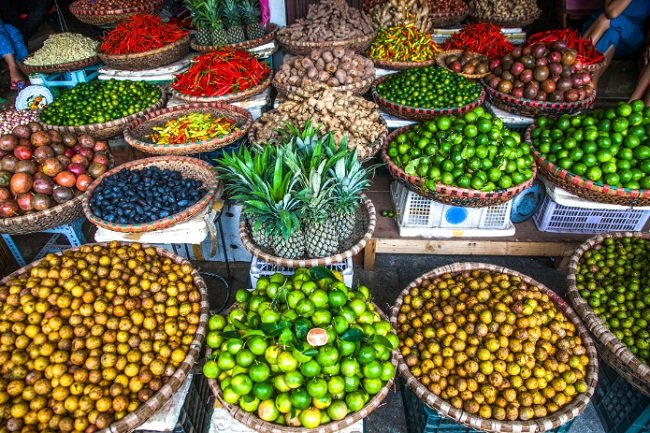 lokaler Markt Hanoi Vietnam Souvenirs Reisen Vietnam