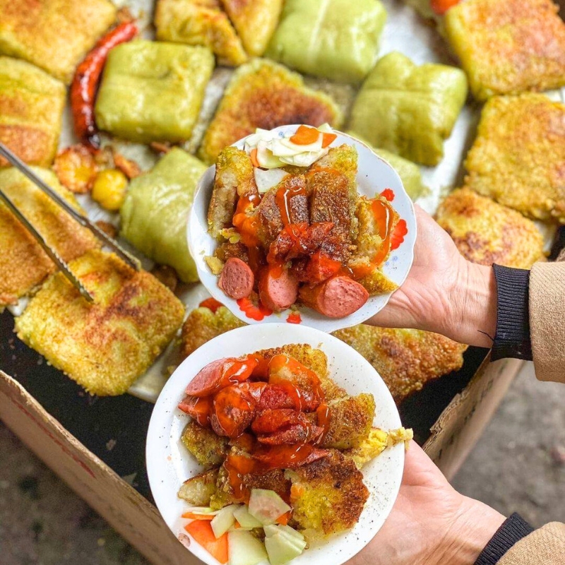 Banh Chung Ran – Une gourmandise croustillante et réconfortante, incontournable parmi les plats d’hiver à Hanoi