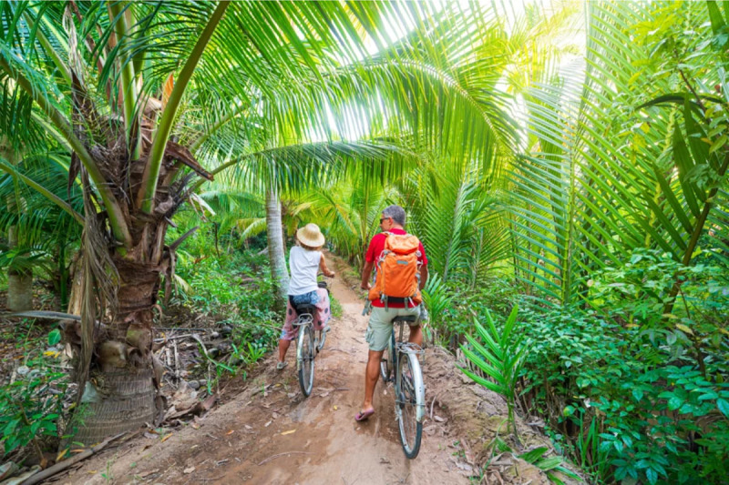 Schlendern Sie durch das Mekong-Delta