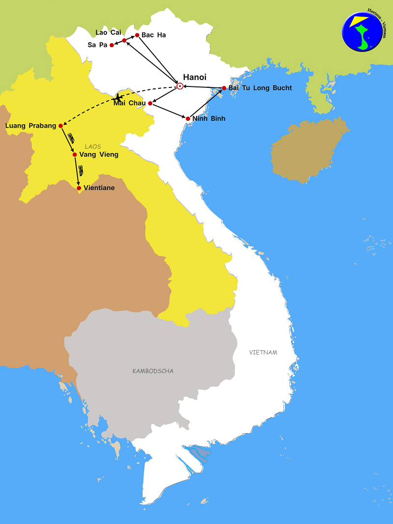 NORDVIETNAM UND LAOS IN 15 TAGEN UND 14 NÄCHTEN