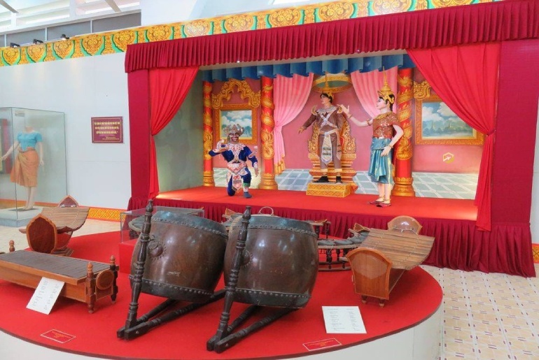 Traditionelle Marionetten, ausgestellt im Museum der Khmer-Kultur